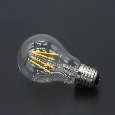 China All use decorative clear glass retro vintage edison bulb style led filament bulb 4w 220v e27 a60 led bulb for sale