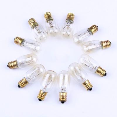 China Add some color to your next party or even usa market refrigerator and indicator light bulb 110V 120V E14 15W t20 incandescent bulb for salt lamps for sale