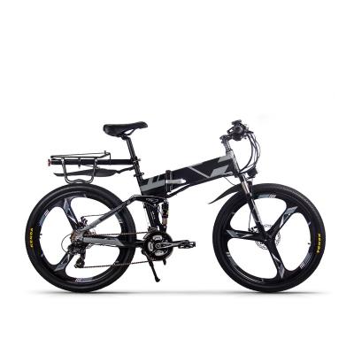 China 2021 New Spot Fat Bike 500w Aluminum Full Suspension Electric Mountain Bike Folding Bicycle for sale