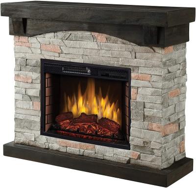 China Car Gray Faux Stone Indoor Mantel 42 Inch Sand Mills 3d Electric Fireplace Heater for sale