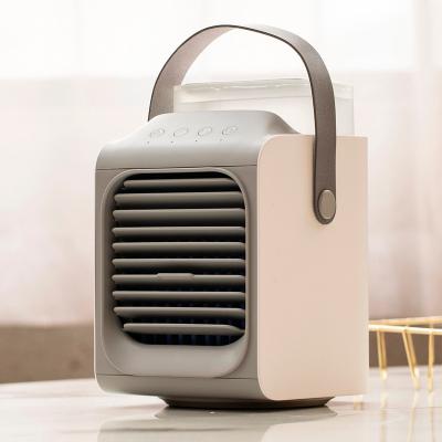 China Handheld Portable Mini Air Conditioner Rechargeable Air Cooler Mist Fan With Wide Angle Rotation for sale