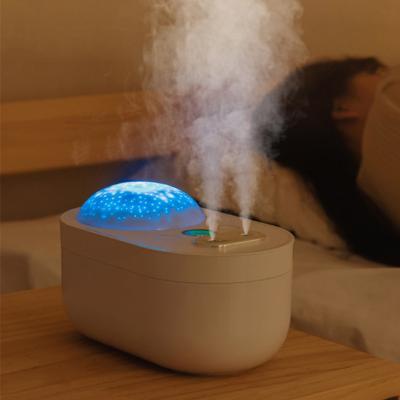 China 1L Car Ultrasonic Cool Mist Humidifier with Star Night Light Projector for Kids Room for sale