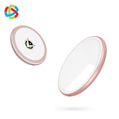 China Pocket Mirror 2020 New Product Hot Sales Makeup Mirror LED Light With Portable Wireless Charger Vanity HLQ-I2 for sale