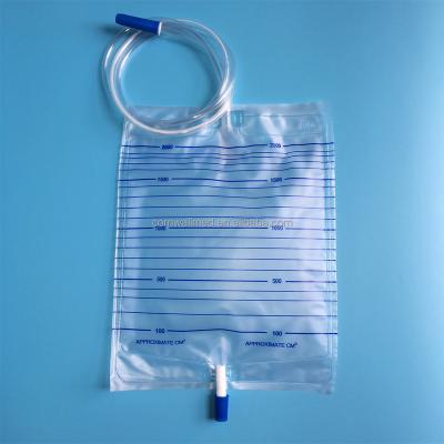 China PVC adult urine bag 2000ml (drainage) with best quality for sale