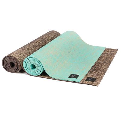 China Eco-friendly anti-slip OEM logo kids wear-resistant custom printed eco-friendly mats travel exercise jute PVC yoga mat set for sale