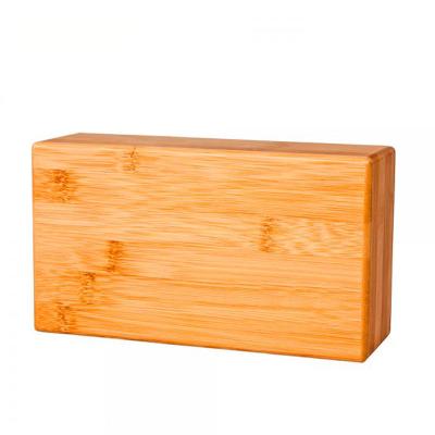 China Lightweight Bamboo Yoga Block Eco-friendly Cork Fitness Gym Yoga Block Custom Logo for sale