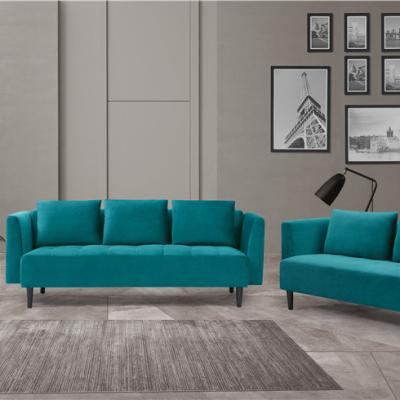 China KD SOFA Novel Design Factory Direct Selling Price American Modern Style Knock Down Velvet Fabric Living Room Furniture 3+2 Sofa Seats for sale