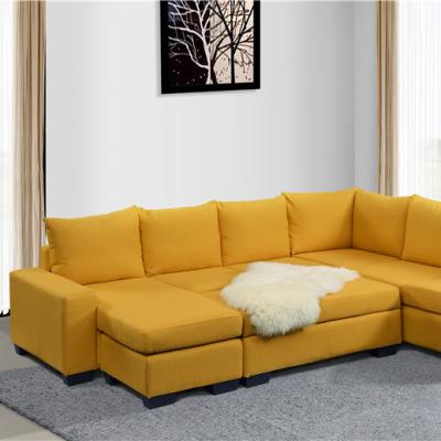 China Storage Style Modern Design Fabric 7 Seats European Sofa Bed Latest With Large Storage Combination for sale