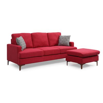 China Modern Comfortable L Shape Fabric Sofa Couch 3 Seater Stool Stool Sectional Sofa for sale