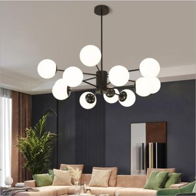 China Modern Fashion Silver Glass Hotel Ceiling Hanging Modern Led Pendant Lamp Light For Dining Room for sale