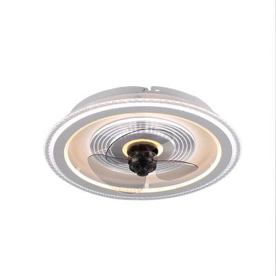 China Modern Decoration Round Aluminum Fans Lights Control LED Electric Fan Ceiling Light for sale