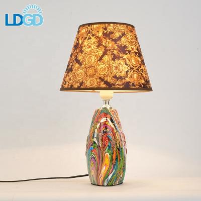 China Home Hotel Office Restaurant Bar Dining Room Night Table Lamps Residential Cheap Led Decorative Turkish Classical Porcelain For Bedroom for sale