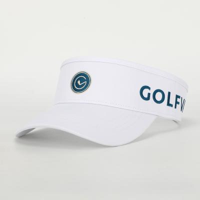 China OEM High Quality Custom Women's Comfortable Men's Adjustable Logo Sport Golf Cap Sun Visor White Sun Visor Hat for sale