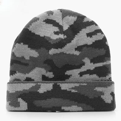 China JOINT OEM Customize Fashion Meidiney Acrylic Camouflage Knitted Beanie Hat for sale