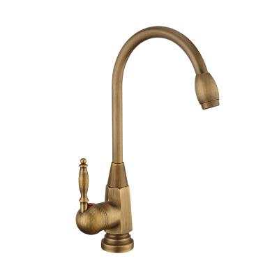 China Modern Deck Mounted Brass Kitchen Sink Faucet With Single Handle And Single Hole for sale