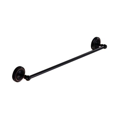 China Fashion Single Brass Wall Mounted Black Bath Towel Rack Towel Rack for sale