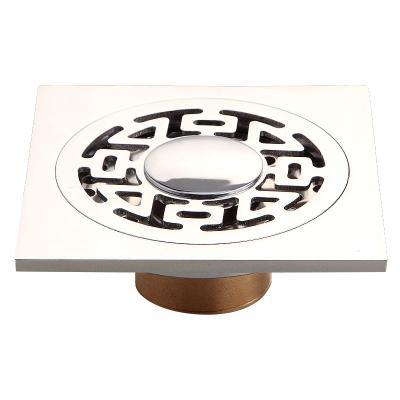 China Modern Chrome Bathroom Floor Hair Drain Catcher Kitchen Brass Drains for sale