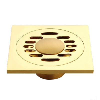 China Modern Concrete Brass Kitchen And Bathroom Floor Drain Grate Sump for sale