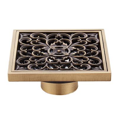 China Modern Square Drain Channel Shower Pool Drain Cover Antique Bathroom Drains for sale