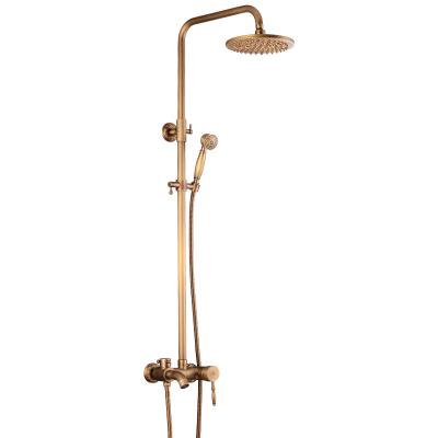 China With Sliding Bar 2 Handle Bathroom Antique Shower Faucet Set Luxury Faucet Shower Set for sale