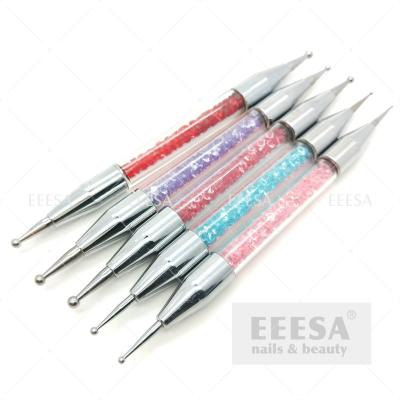 China 5 Pcs Set Marbleizing Nail Art Dotting Pen  Twin Head Crystal Handle for sale