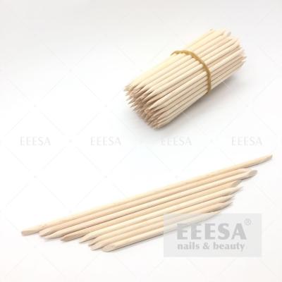 China Disposable  Orange Wood Sticks Double Ended Non Toxic Eco Friendly for sale