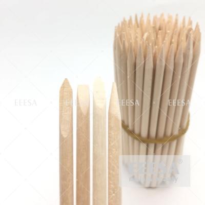 China palillos de madera anaranjados de la cutícula de madera de 3.8*100m m de los palillos del arte anaranjado del clavo en venta