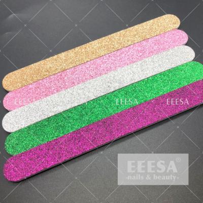 China Colorful Shining  Nail File Buffer  Straight Shape Fingernail Buffer 3 Way for sale