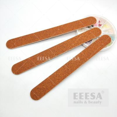 China Customized Thin Hard Grit 100/180/180/240/320 Brown Wood Straight Nail File for sale