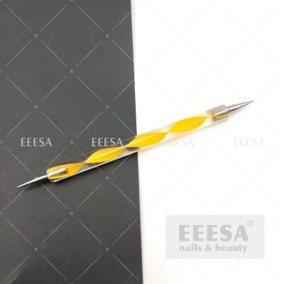 China Yellow Gel Ball 3D Drawing Rhinestone Pick Up Nail Art Pen Dotting Tool for sale