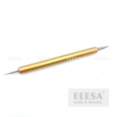 China Dual Head Steel Beads Picking Rhinestone Picker Gold Nail Art Dotting Tool for sale