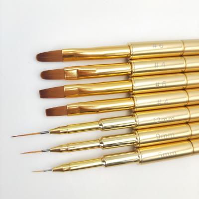 China Profissional para Kolinsky 3D acrílico que pinta a escova do grupo de prego de Art Liner Gel Pen Gold à venda