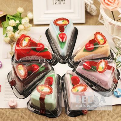 China Cherry Decoration Microfiber Face Hand Use Cakes Shaped Sandwich Towel for sale