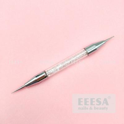 China Douane Logo Clear Crystal Rhinestone Handle Art Nail Stylist Dotting Tool Te koop