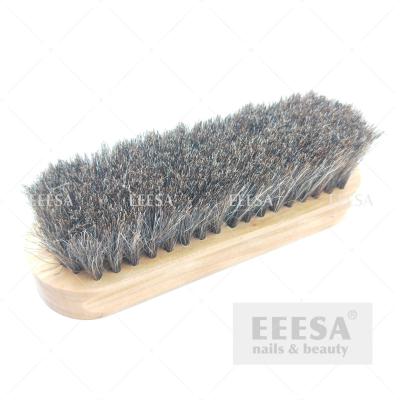 China Horse Hair Grass Tree Wooden Large Portable Desk Nail Dust Cleaning Brush for sale