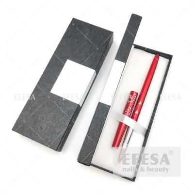 Cina Scatola d'imballaggio su ordinazione nera di Logo Private Label For Gel Art Acrylic Nail Brush Tool in vendita