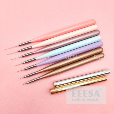 China 3Mm 5Mm 7Mm 9Mm 12Mm 15Mm 20Mm Long Wood Ultra Thin Precise Nail Art Liner Brush Sets for sale