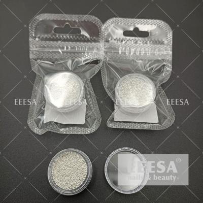 China Accessories For Nails Decoration Silver Nail Pearls Decor Micro Beads for sale