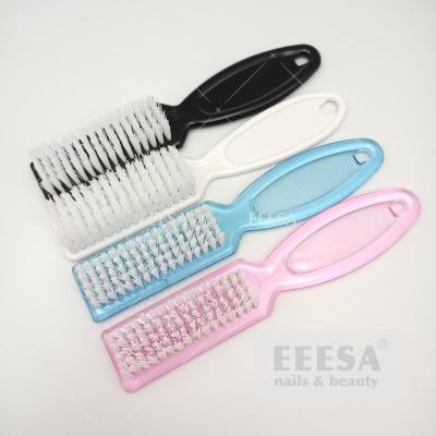 China Manicure Plastic Finger Nail Scrubbing Cleaning Art Dust Clean Up Brush for sale