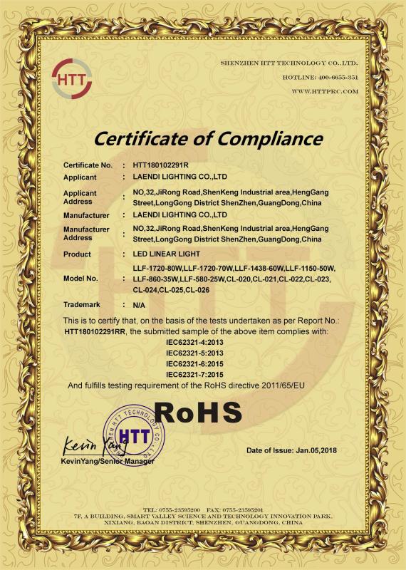 RoHS - Shenzhen Laendi Lighting Co., Ltd.