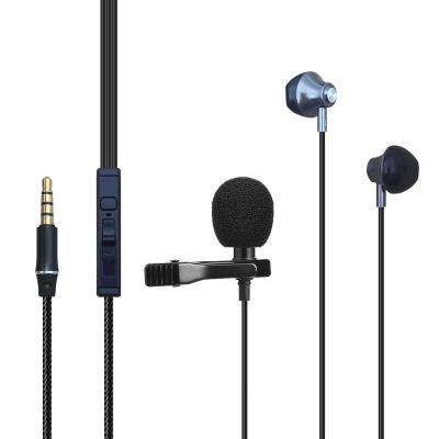 China New In-Ear Style 3.5MM Cable Web Live Streaming Internet Game Anchor Headphones Earphone Broadcasting Microphone for sale