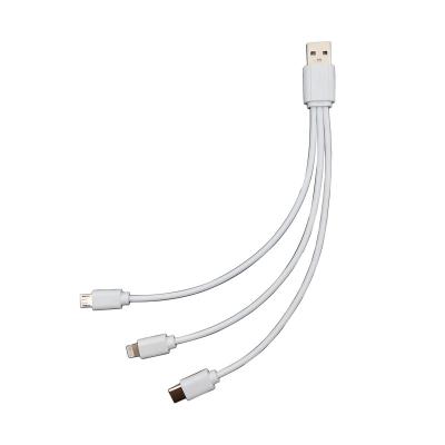 China Factory Wholesale 3 MP3/MP4 Player In 1 Split Universal Multi Function Type-C Micro USB Charging Cable For Mobile Phone Charging for sale