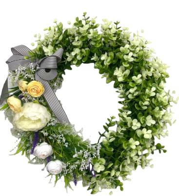 China Wedding Decor Artificial Flower Christmas Wreath Wholesale High Quality Garland Flowers For Home Decoration for sale