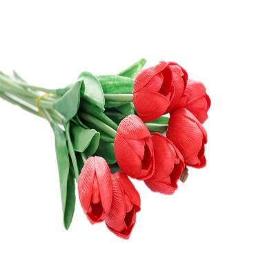 China Wedding Decor Fake Tulip Flowers Table Pot Decorative Artificial Valentine's Day Gift for sale