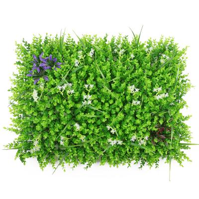 China Plastic Grass Plastic Lawn Green Plant Wall Artificial Flower Piece Decoration for sale