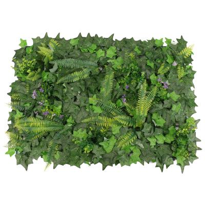 China Plastic Grass Wedding Artificial Flowers Parthenocissus Decorative Silk Flower Wall For Shop Home Wedding Decor for sale