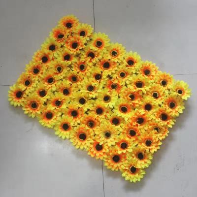 China Artificial Flower Sunflower Flower Wall Wedding Garden Silk Flower Decoration for sale