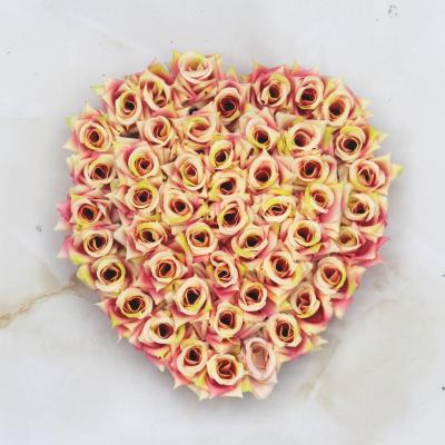 China Artificial Flower 30cm Love Shape Silk Rose Flowers For Wedding Christmas Festival Wall Door Home Decoration for sale