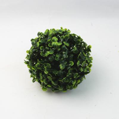 China 12cm Plastic Grass Round Artificial Flower Green Milan Grass Ball Plastic Decoration For Festival Christmas Garden Home Wedding Decor for sale