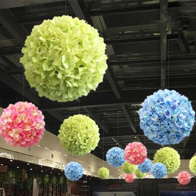 China Wedding Rose Artificial Flowers Hydrangea Silk Flower Ball for Wedding Table Centerpiece Decor for sale